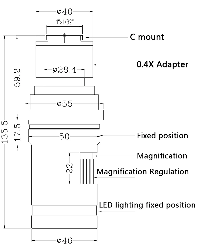 400X 1000X регулируемое увеличительное стекло Объектив C mount Zoom очки Оптические convex объектив для HDMI VGA USB цифровой видео микроскоп камера