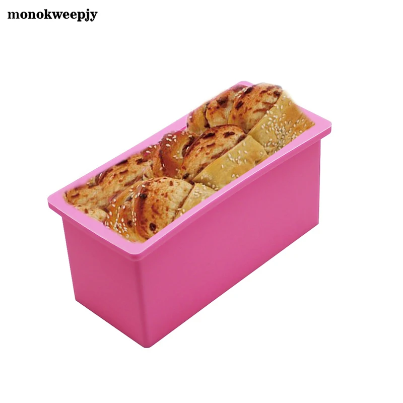 

Rectangular Bread Pan Non-stick Silicone Loaf Pan Toast Mold Baking Tools for Sandwich Raisin Breads Brioche Challah
