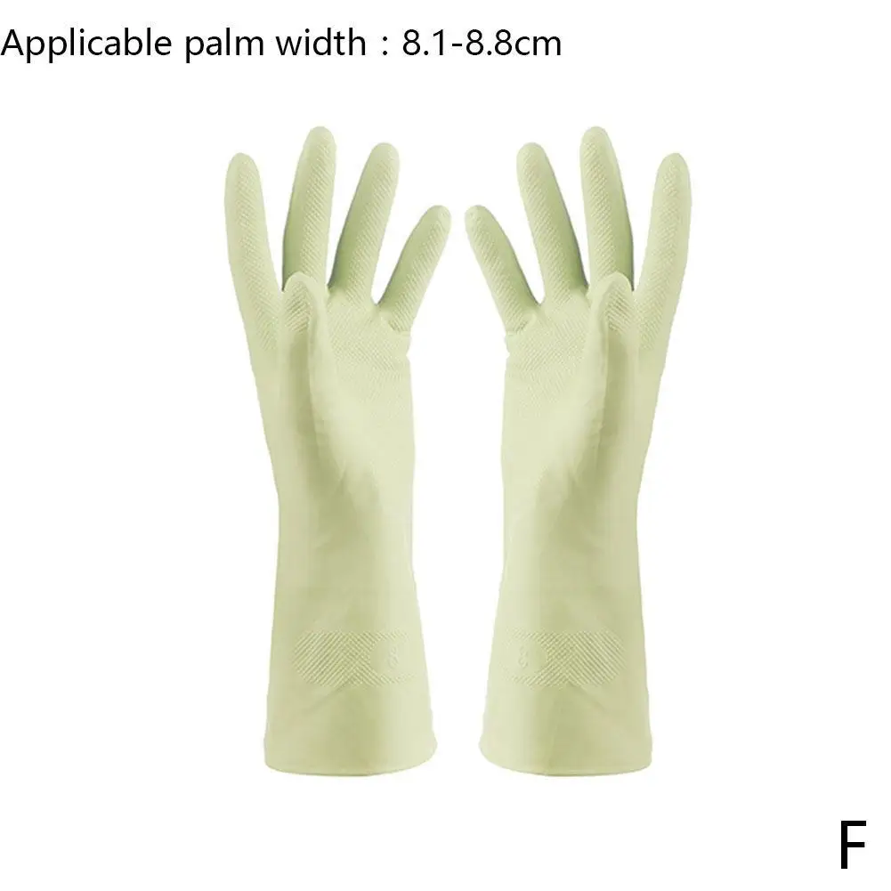 green (M) New Waterproof Rubber Latex Gloves for Dish Washing Laundry flexible unbreakable Housework Dining Kitchen Accessories - Цвет: green (M)