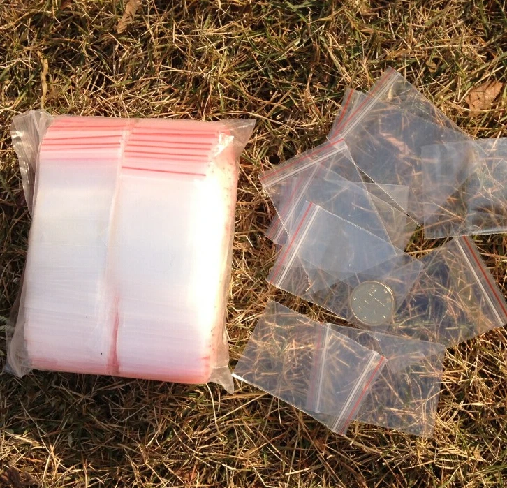 

100 pieces Mini clear plastic ziplock bags, small transparent zipper plastic bags for food packaging thick candy storage bag
