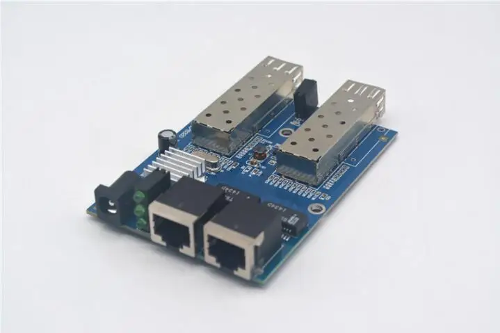 2 гигабайта SFP и порта Tx 1000 Мбит/с волоконно оптический преобразователь печатная