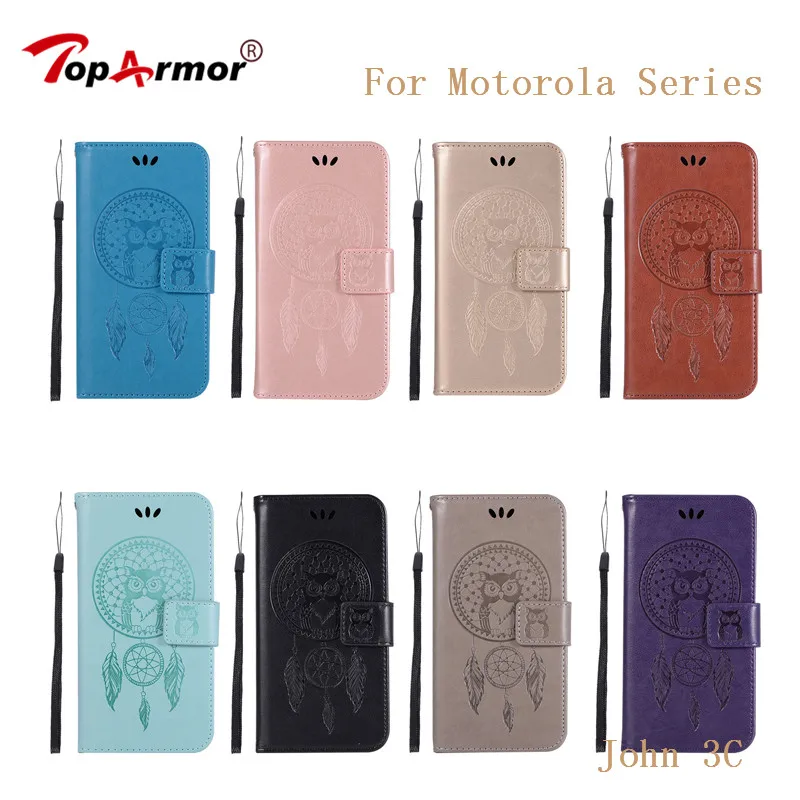 

TopArmor Case Magnetic PU leather Cover For Motorola Moto C 2017 C Plus Wallet Embossed Flip Case For Moto C 2017 C Plus Coque