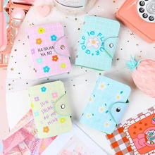 1 шт. Kawaii 20 битов цветы, полиуретан, кожа, визитница для визиток, Женская Кредитная карточка, сумка для паспорта, канцелярская карточка, держатели