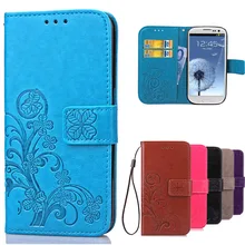 Luxury Case for Samsung Galaxy S3 Flip Wallet Leather Cover For Samsung S3 Case Galaxy I9300