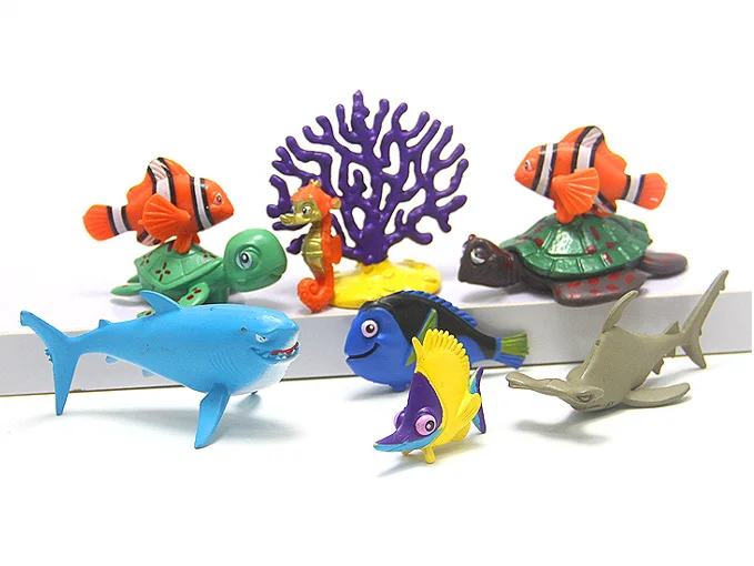 Cartoon Movie Finding Dory Nemo Marlin Bruce Nigel Crush Mini Clownfish PVC Action Figure