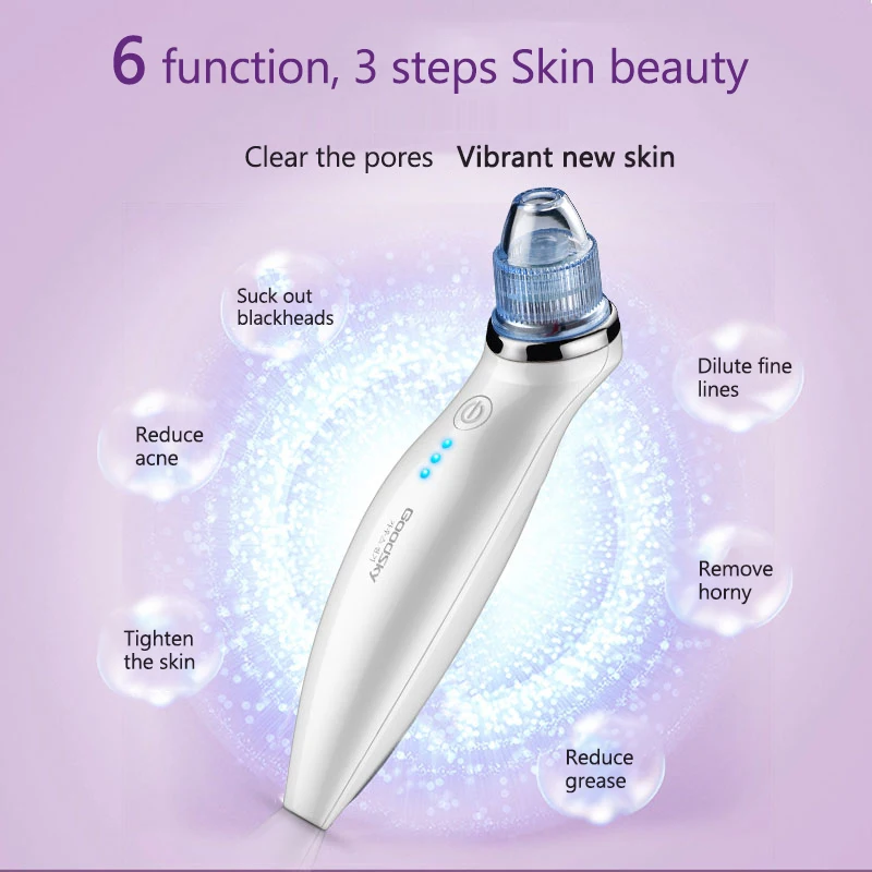  Portable Vacuum Pore Cleaner Blackheads Acne Clean Exfoliating Cleansing Instrument Skin Care for S