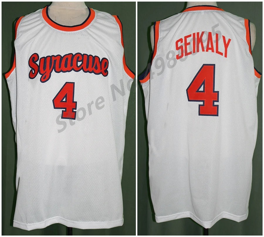Syracuse Orange College 4 Rony Seikaly Retro Basketball