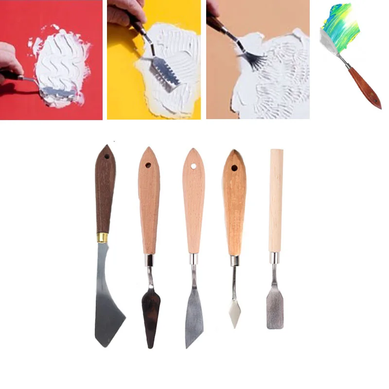 

Palette Oil Draw Paint Tool Texture Artist Scrape Scraper Knife Spatula Drawer watercolor Painter Mix Pigment Student Art