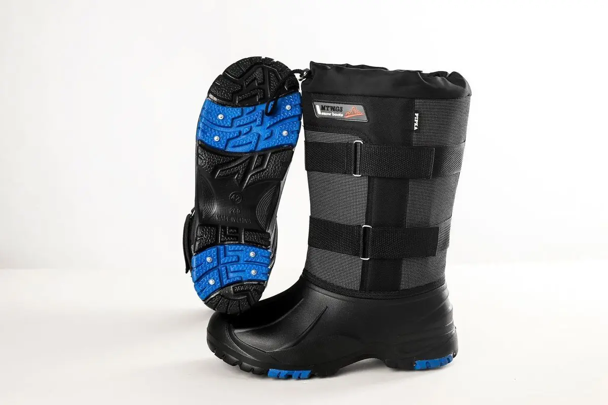 Зимние ботинки для катания на лыжах, рыбалки, Нескользящие, теплые, стальная подошва, зимние ботинки для мужчин, уличная, походная