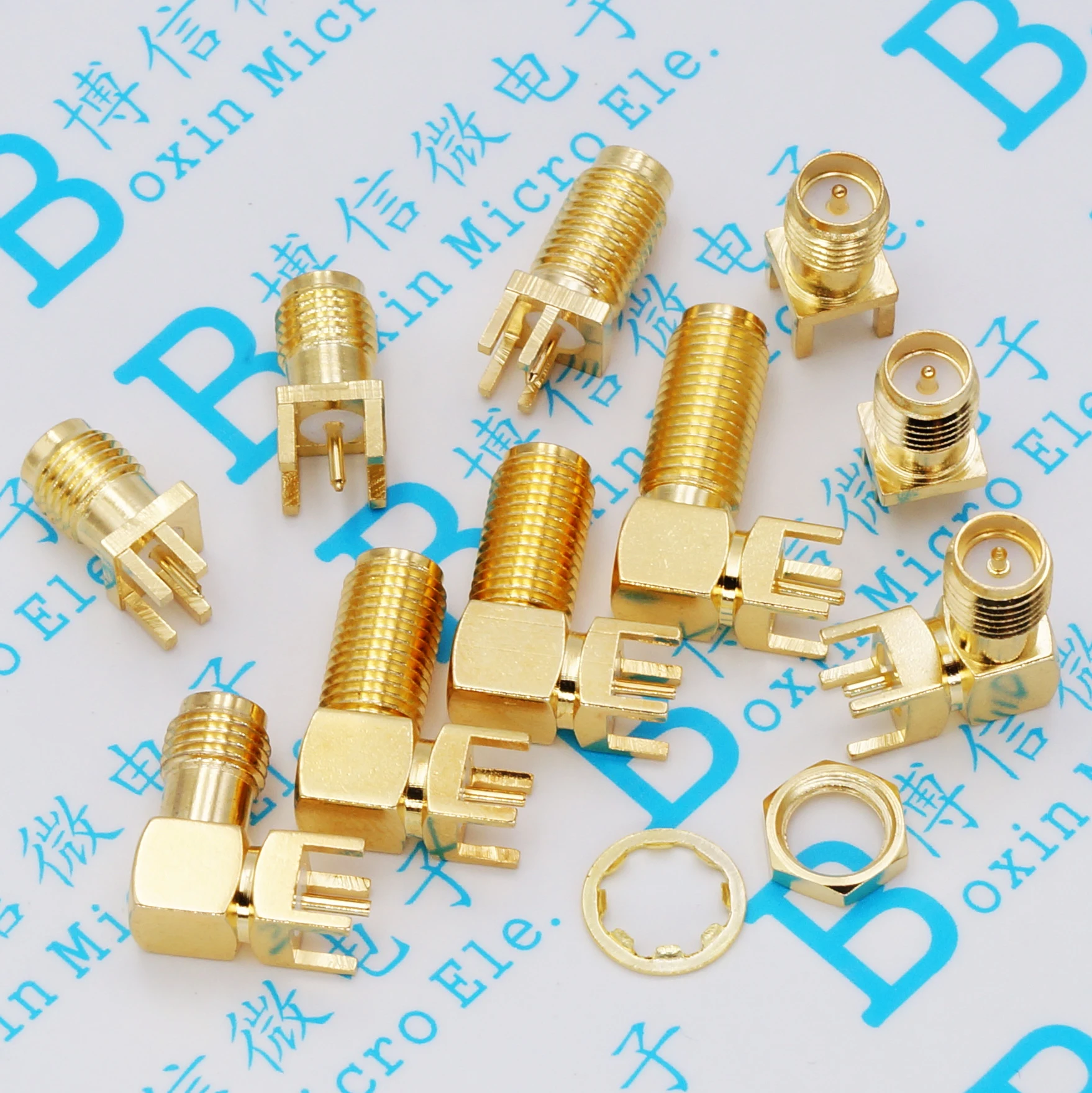 

5Pcs SMA Female Jack Solder Nut Edge PCB Clip Straight Mount Gold Plated RF Connector Receptacle Solder SMA-KE/KWE/KHD/IPEX
