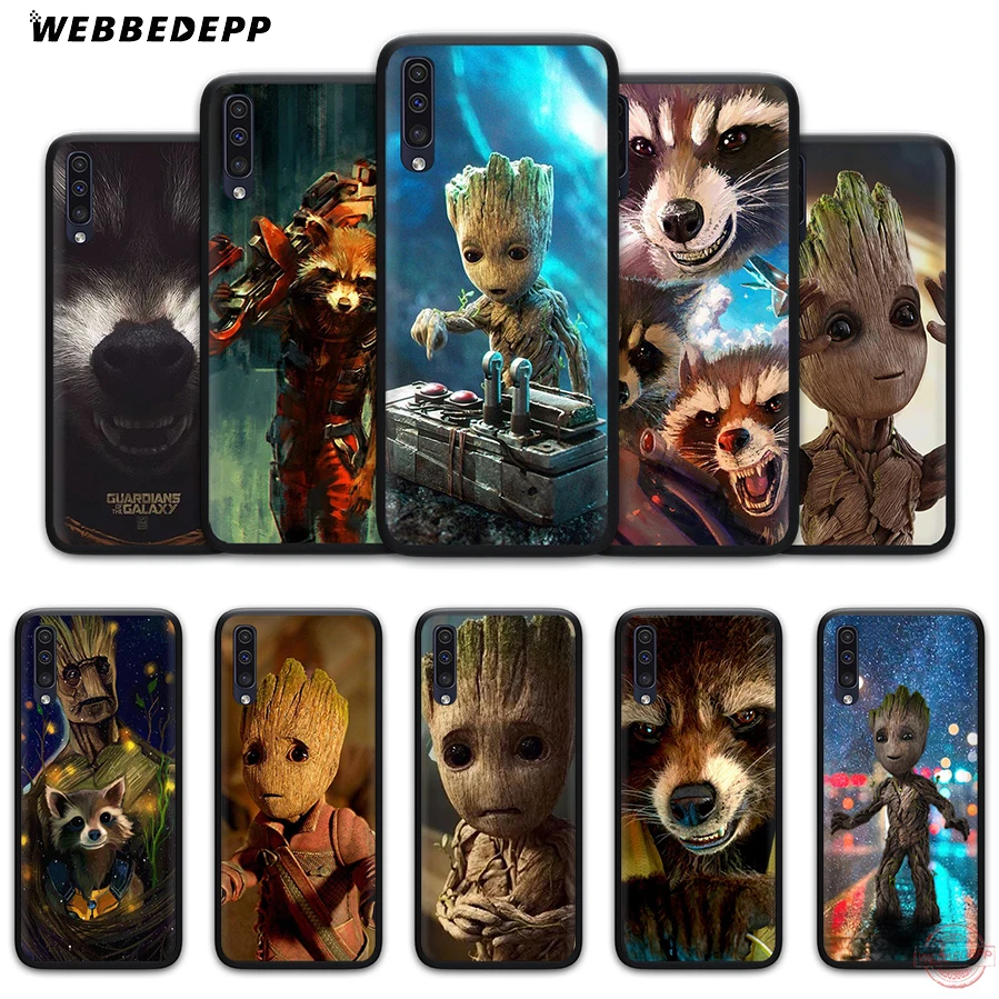 

WEBBEDEPP Guardian Rocket Raccoon Groot Soft Phone Case for Samsung A50s A40s A30s A20s A10s A60 A70 M10 M20 M30 M40 Cases