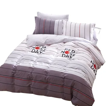 

New Cotton 4 pieces sheet set Simple Ins Wind Cotton Bed Supplies Fresh Home Textile Kit Wholesale Derivative
