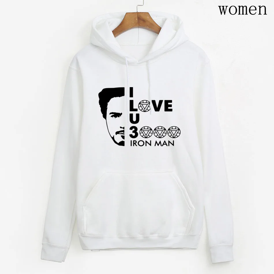 

I LOVE YOU 3000 TIMES women sweet hoodies the Avengers 4 iron man casual basic female hoodied sweatshirts Autumn femme clothes