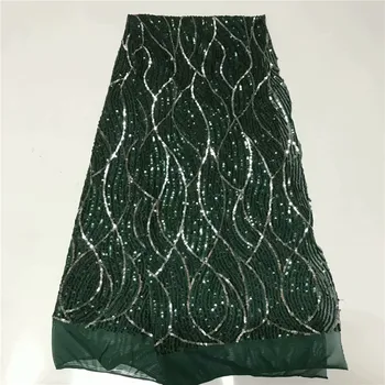 

2019 Latest French Nigerian Laces Fabrics High Quality Sequins Tulle African Laces Fabric Wedding French Tulle Lace rf65-1903