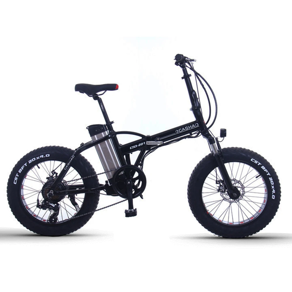 Cheap 20inch electric mountain bicycle 48V350W-500W motor 12ah lithium battery snow electric bike folding   fat e-bike 0