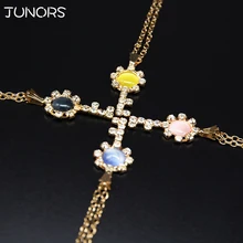 

Copper 4 Colors Cute Key Cat's Eyes Stone Crystal Opal Necklace For Women Girls Gold Chain Charms Key Pendant Collars For Ladies