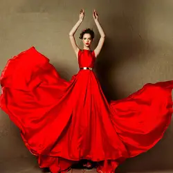 Vestidos сексуальная прозрачная задняя часть, дизайнерское вечернее платье 2016 Красное Атласное длинное вечернее платье с золотым поясом из