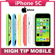 Unlocked Original Apple iphone 5C phone 8MP Camera 16GB 32GB ROM IOS 8 4.0″ Wifi GPS WCDMA 3G Free Shipping Used 1 year warranty