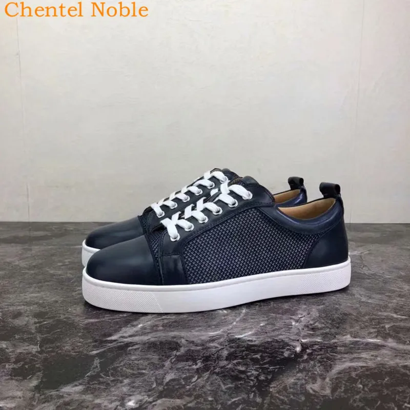 

2018 Chentel Noble New leather Leisure Shoes Walking Sneaker Outdoor Sports Mixed Color Shoes For Men Lace Up Big Size