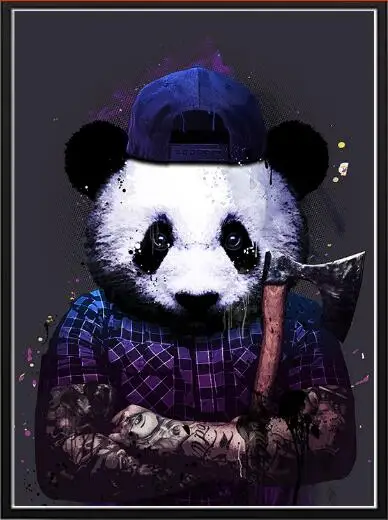 Diamond Painting Panda Cross Stitch Picture of Rhinestones Needlework Wall Art Cartoon Embroidery | Дом и сад