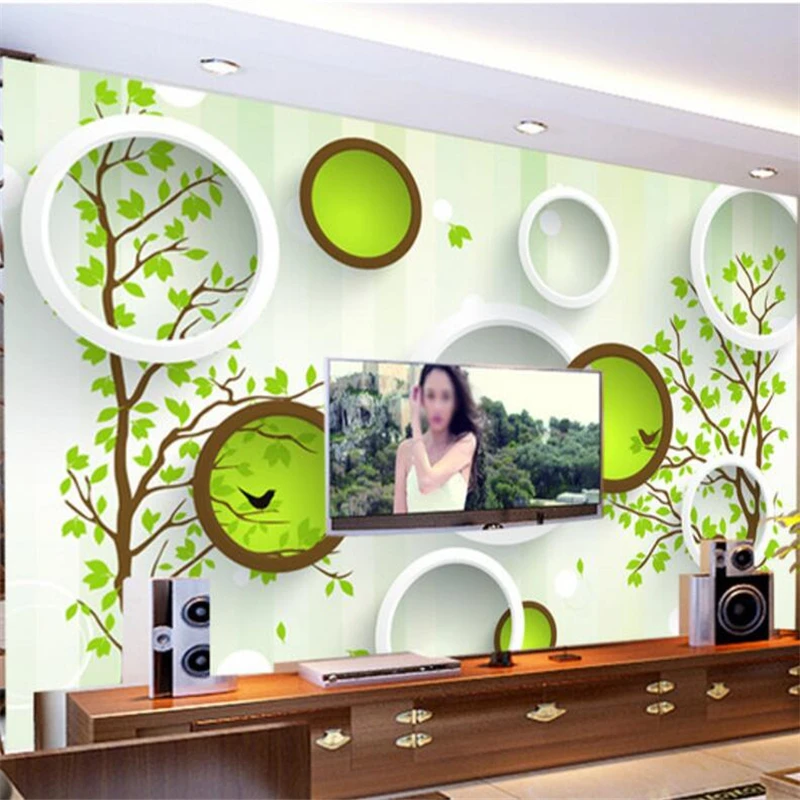 

wellyu Custom wallpaper murals 3d purple lily green rattan ball living room bedroom TV background wallpaper papel de parede 3d