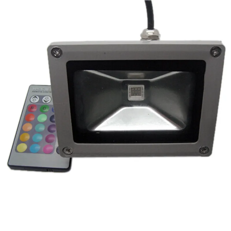 

10W RGB LED Floodlight IP65 Waterproof AC86-265V Remote Control LED Flood Light for Garden Outdoor Wall Lamp Projectors