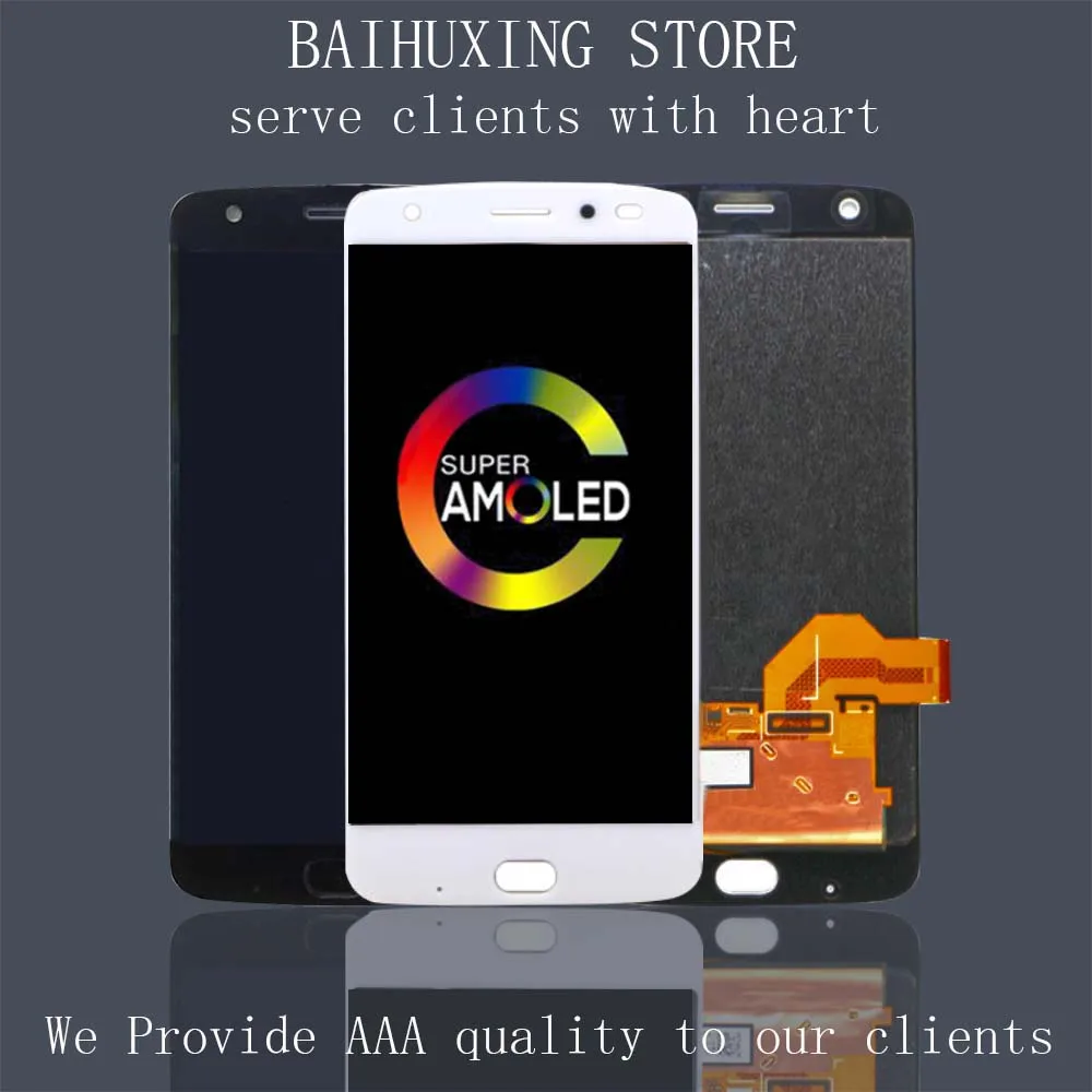 

Original 5.5"BAIHUXING For Motorola Moto Z2 Force LCD Display Touch Screen with Frame For MOTO Z2 Force LCD Screen Replacement+