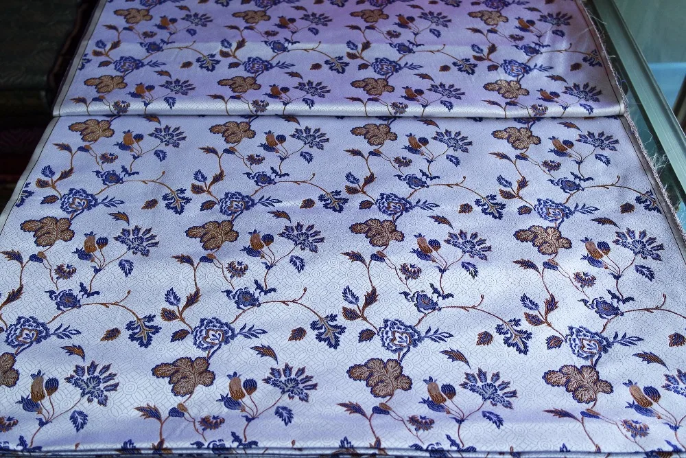 chinese silk brocade woven damask fabric cheongsam cushion white net