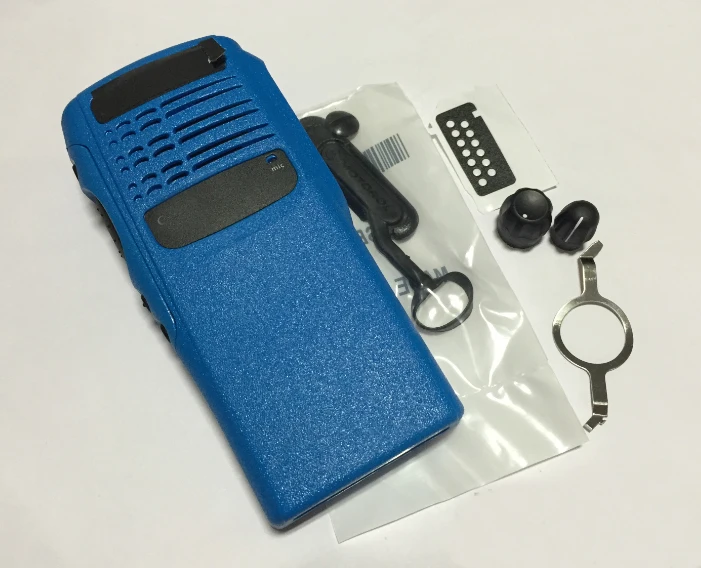 

New Blue Housing Case Front Shell Dust Cover Knob Repair Kit For Motorola GP328 GP340 PRO5150 HT750 Two Way Radio Accessories