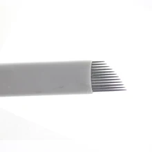 50 шт./лот Перманентный макияж лезвия руководство татуировка бровей изогнутый 14 иглы высокого качества индивидуально упакованные