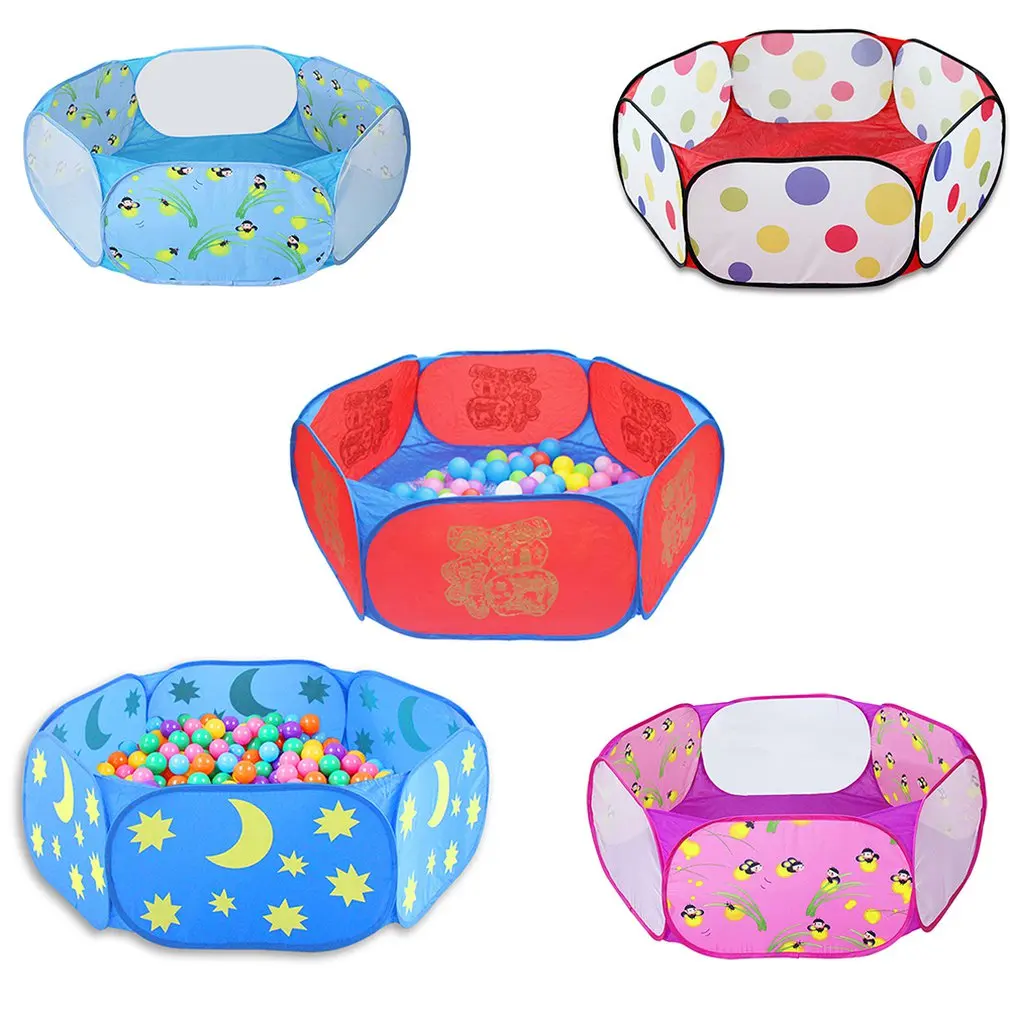 Foldable Baby Playpen Hexagon Polka Dot Balls Pool Pit Indoor Outdoor Children Baby Toy Game Play House Kids Gift Play Tent