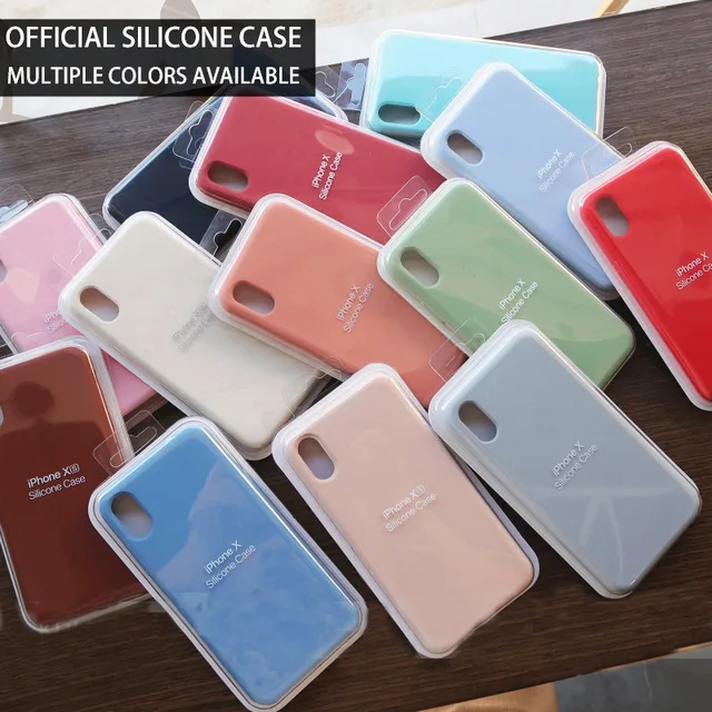 

Have LOGO Original Silicone Case For iPhone 7 8 Phone Cover For iPhone X XS Max XR 6 6S Plus 5S SE Official Cases Retail Box