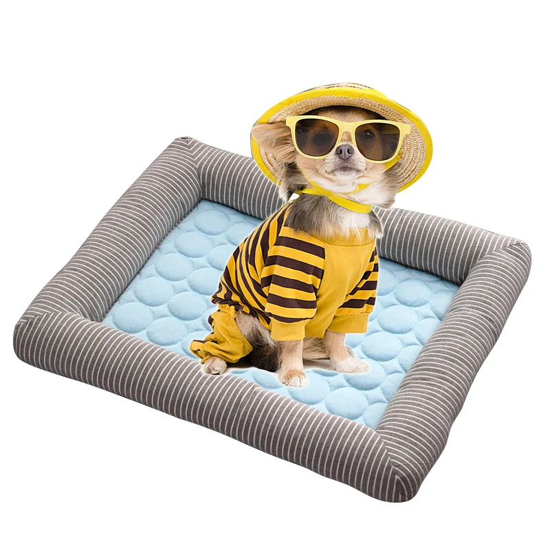 buy Venxuis Breathable Strip Cooling Pet Dog Mat Summer Dog Cat Sofa Fashion Fiber Dog Sleeping BedWaterproof Pet Mat