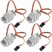 Servomoteurs Geek gris programmables à 270 degrés pour LEGO, 4 pièces, micro:bit Robotbit, voiture intelligente, code de maquillage pour enfants, éducation MB0002