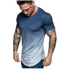 Футболка мужская футболка уличная странные вещи модная мужская летняя Тонкая Повседневная одежда градиентного цвета с коротким рукавом Z4