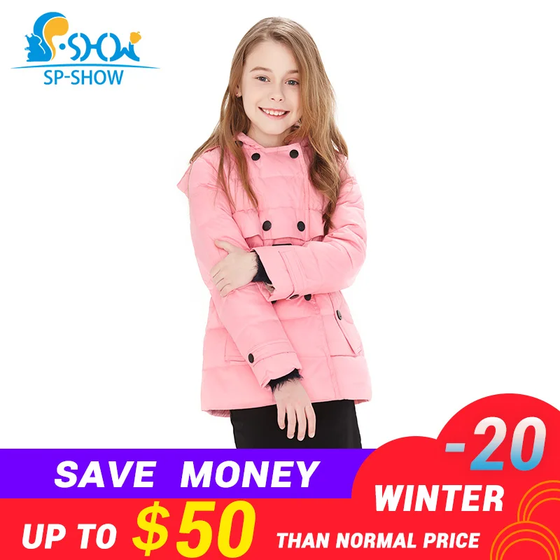 

2019 Spring fall winter Brand Warm Kids Down Coats Girl Parkas For Children Girls Winter Coats For 3-10 Age Jackets& Parkas 2122