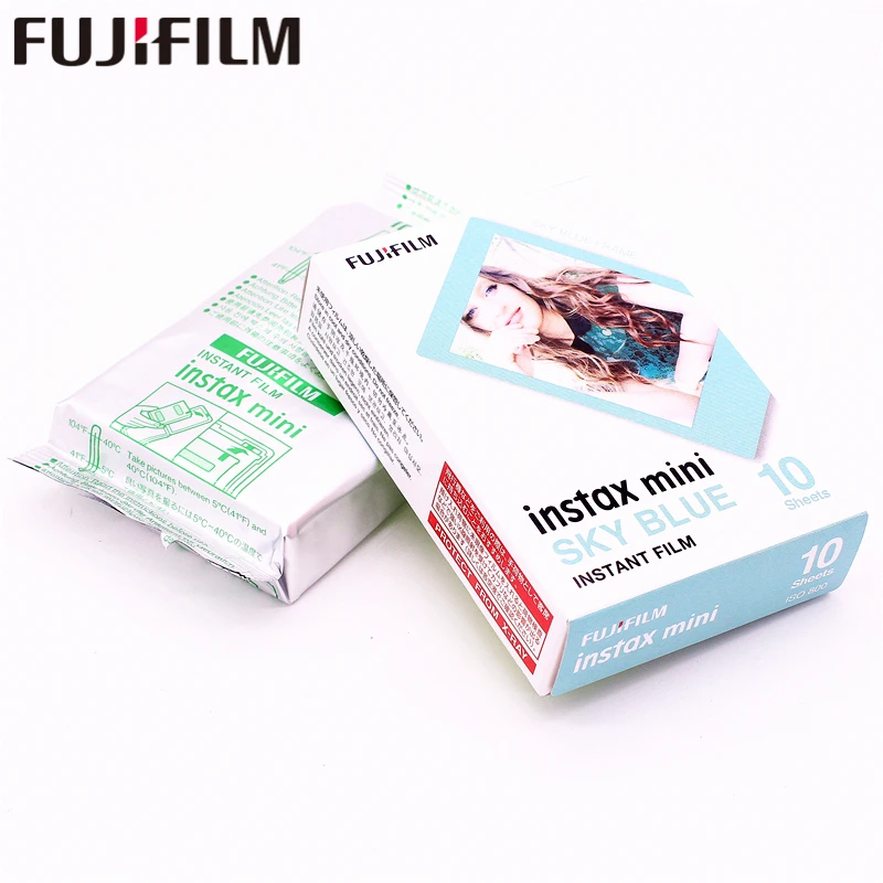 Оригинальная Fuji Fujifilm 10 листов Instax Mini небесно голубая мгновенная пленка