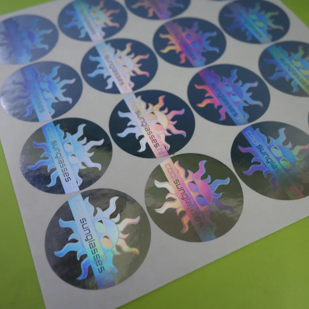

self adhesive custom design hologram logo design labels sticker . Free design ! void if removed