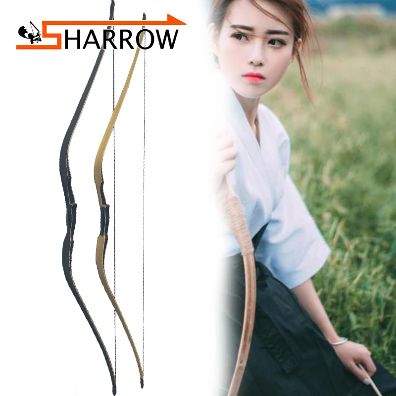 

1 Pcs 58/60 Inch 20-50LBS Archery Black Hunter Recurve Bow Laminated Black Sheet Limbs Handmade Shooting Hunting Outdoor Sports