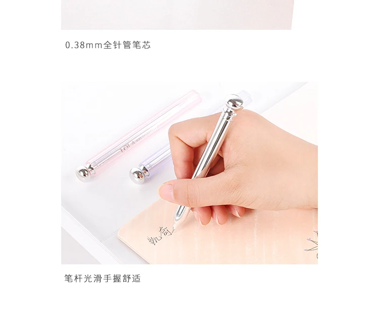Творческий помада-гель ручка корейский творческий канцелярский небольшой новый портативный студент ручка 0,38 мм черная ручка