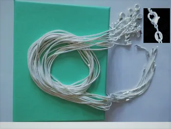 

10pcs / lot Promotion! wholesale N925 Sterling Silver color Necklace, Fashion Jewelry Snake Chain 1mm Necklace 16 18 20 22 24 "