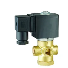 1/" номинальный диаметр трубы-британский трубный стандарт миниатюрный Электромагнит прямого действия клапан 220VAC 110VAC 24VDC 12VDC латунный Электрический магнитный клапан для воды газа 3-Way