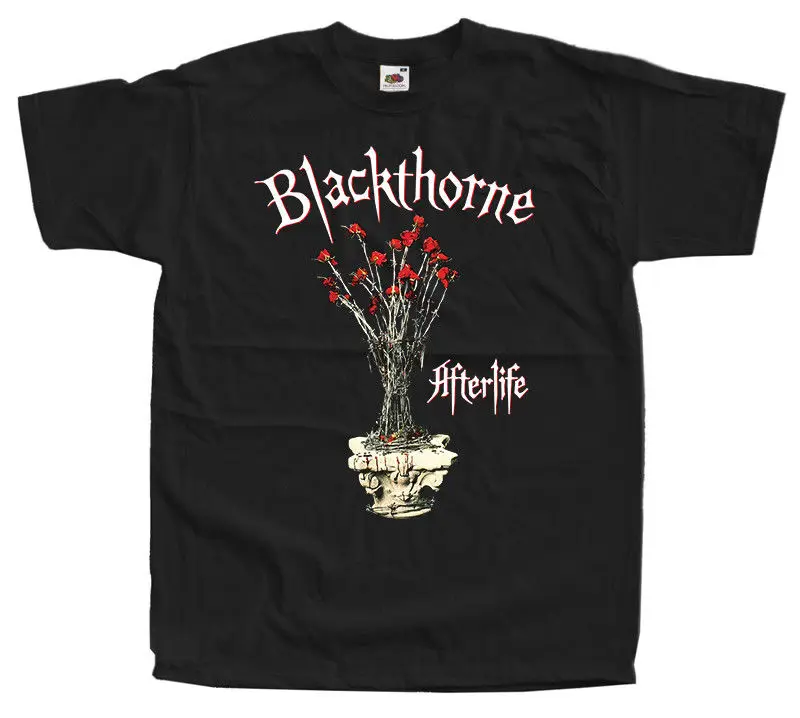 Blackthorne - Afterlife (1993) T-shirt black sizes 100% cotton Short Sleeve Round Neck T Shirt Promotion | Мужская одежда