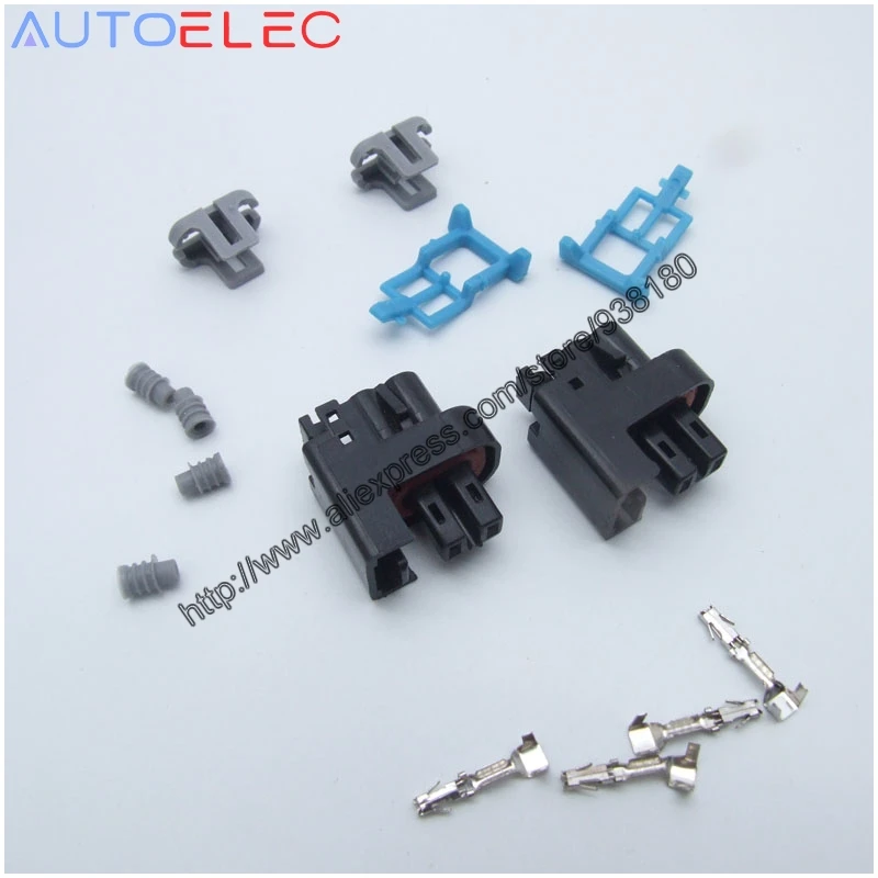 

Set 8 2Pin way female LQ4 LQ9 4.8 5.3 6.0 Mini Delphi Fuel Injector Wiring Connector wire PT2135 for GM