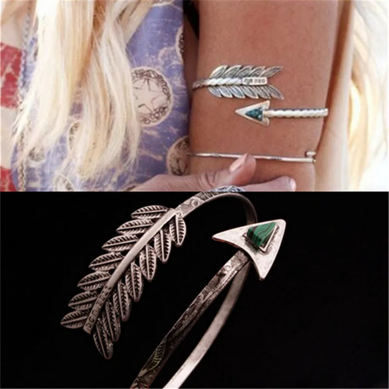 

Bohemian Ethnic Upper Arm Bracelet Vintage Arrow Open Bangle Armlet Arm Cuff Personality Bangle Z-197