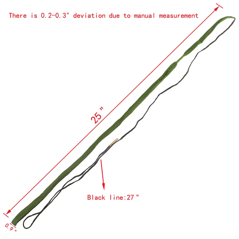 Airsoft .38 Cal .357 Cal .380 Cal & 9mm Cleaning Rope Gun Barrel Cleaner Brushes Tool Hunting Accessories RL37-0035-G03-05