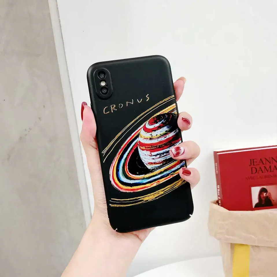 Silicone cartoon planet For iPhone 6 6S 7 8 Plus iphone TPU X Coque Capa Funda Drop-proof Back Covers |