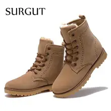SURGUT Marke 2017 Mode Winter Schuhe Für Männer Wildleder pu-leder schnee Männer Stiefel Hohe Qualität Bequeme Freizeitschuhe Männer Größe 35-44