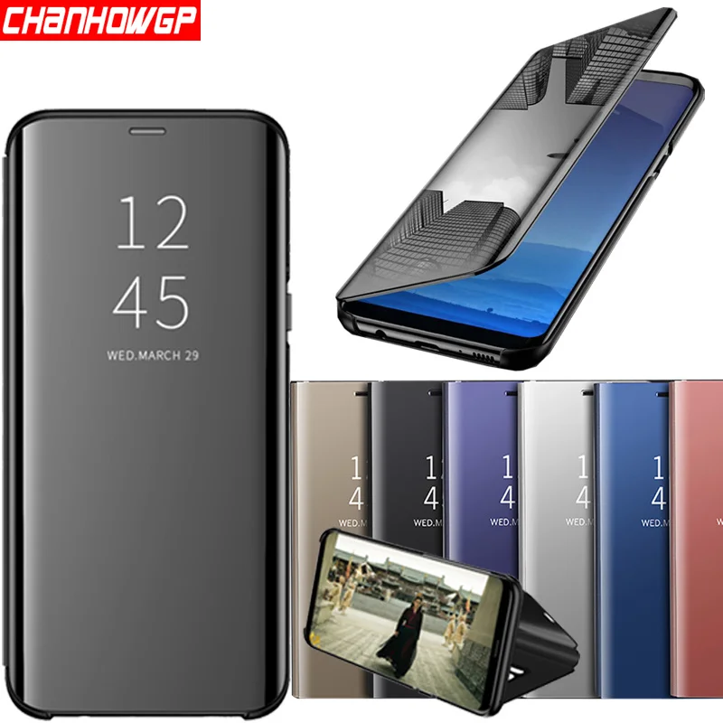 

Mirror View Smart Case For Xiaomi Mi 9 8 Lite A1 A2 Redmi 5 Plus 6A Note 7 Note 6 5 Pro 5A 4X 4 Global S2 Poco F1 Full Cover