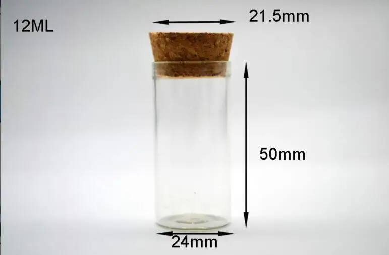 100 шт 24*50 мм пробка маленькая стеклянная бутылка Крошечные стеклянные баночки с пробкой декоративные желаний стеклянные баночки для пробников флаконы для украшения